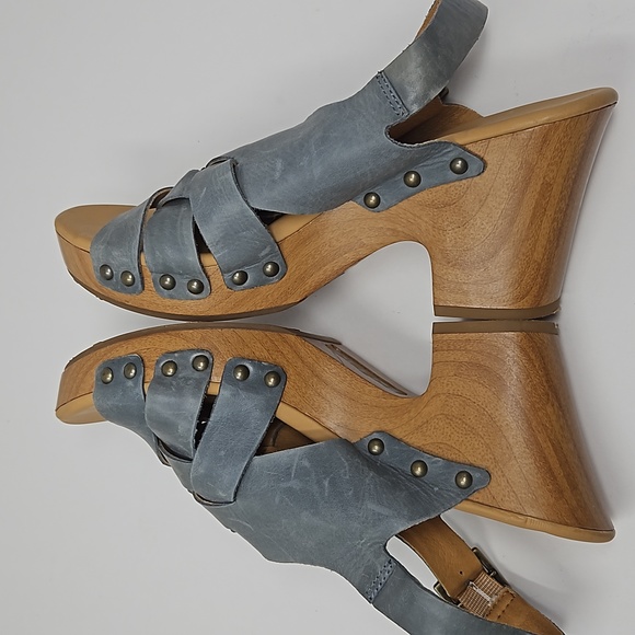 Korks Woven Leather Stud Platform Sandals Size 9 - Picture 6 of 14